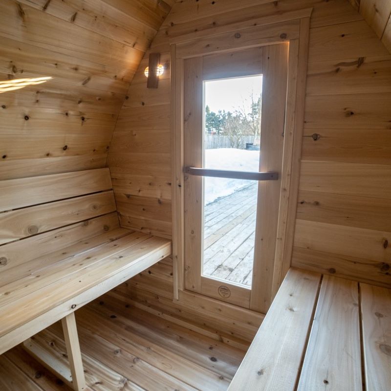 Leisurecraft Canadian Timber MiniPOD Inside Door View