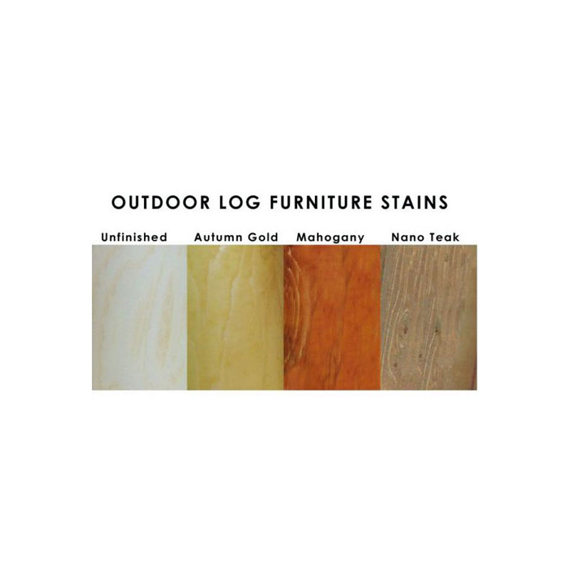 Canadian Timber Outdoor Log Furniture Stain Options View