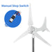 Automaxx 600W Wind Turbine Manual Stop Switch View