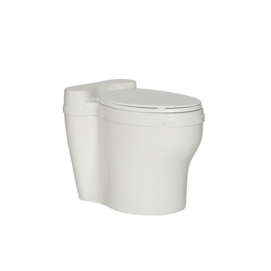 Sun-Mar AF Elongated Waterless Toilet Side View