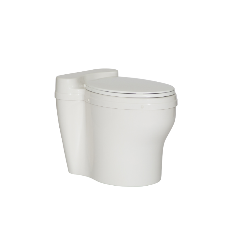 Sun-Mar AF Elongated Waterless Toilet Side View